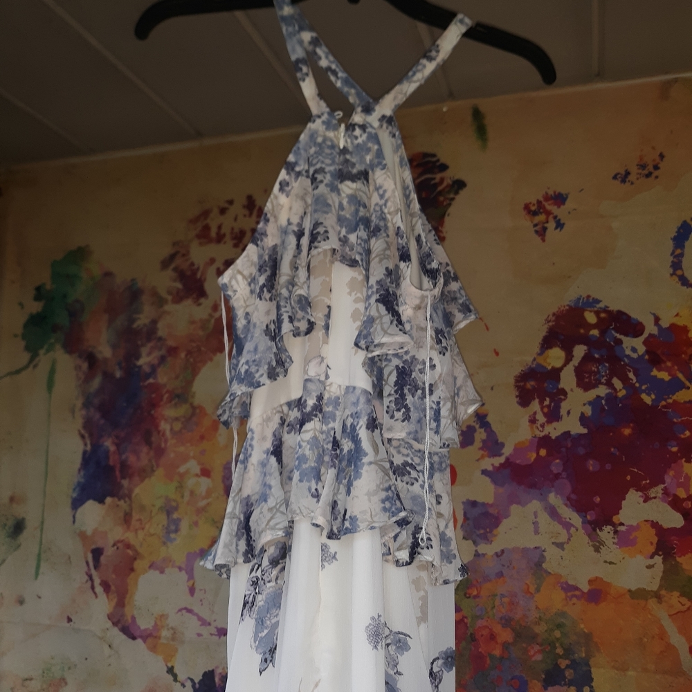 Gianni Bini Perrywinkle Blue Floral Dress